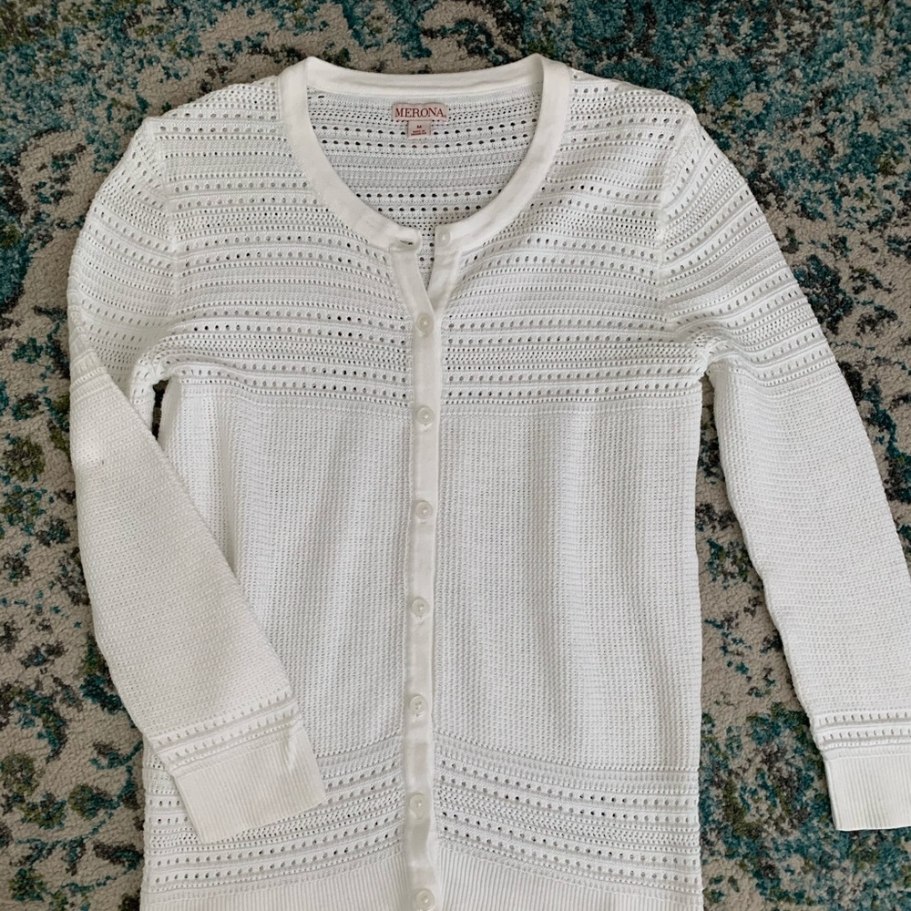 White cotton sweater